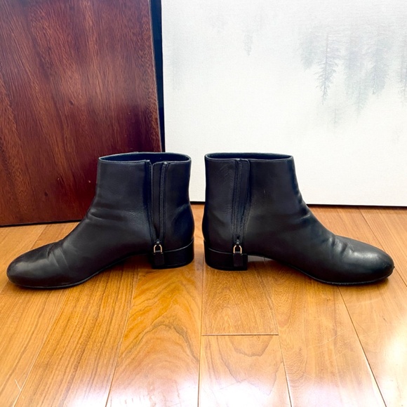 Stuart Weitzman Quartz 25 Size 8 Leather Ankle Booties Black - Picture 3 of 9